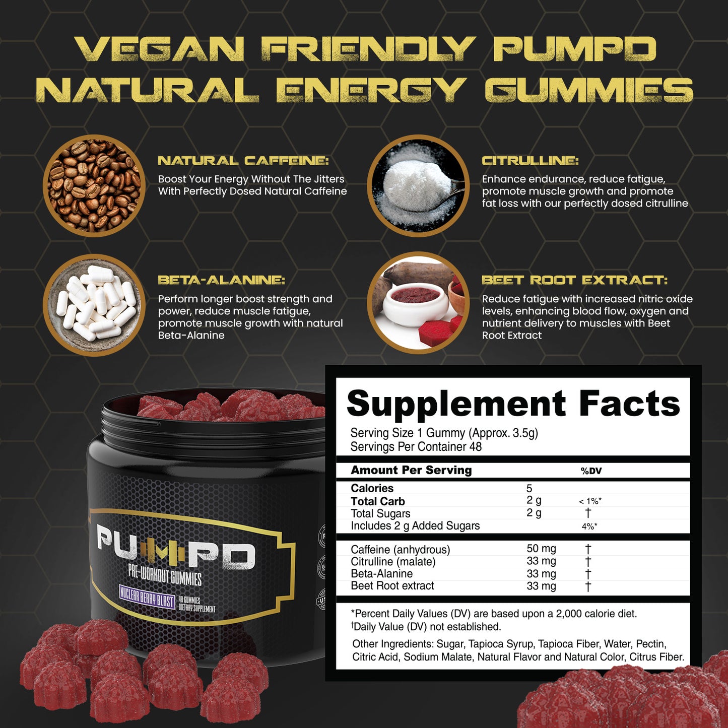 PUMPD Pre-Workout Gummies 3-Pack