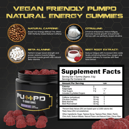 PUMPD Pre-Workout Gummies